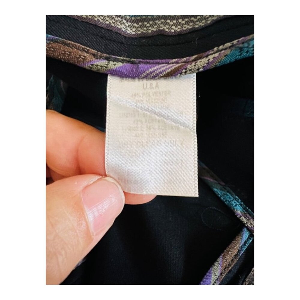 SALE❗️Trina Turk Womens Black 3/4 Sleeve Vintage Blazer Jacket SX 4 Made in USA - Picture 9 of 12